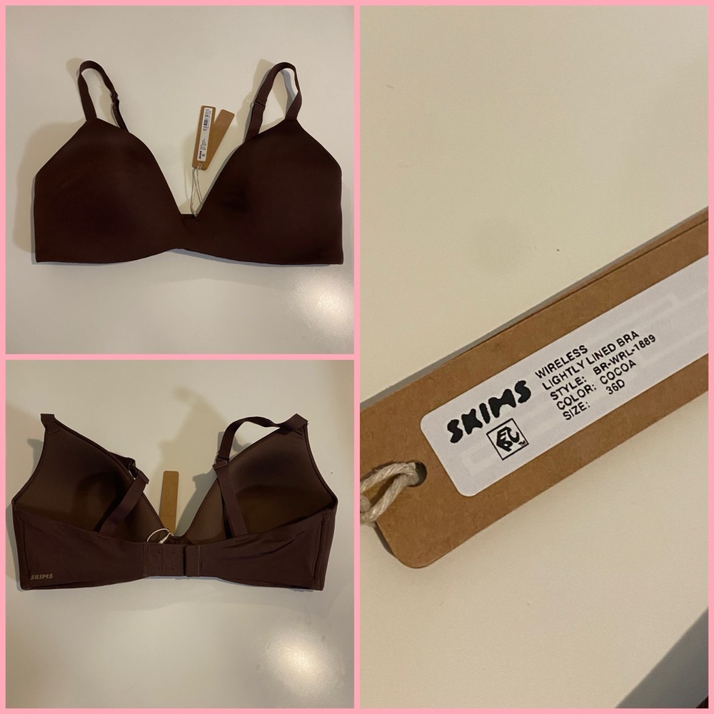SKIMS Wireless Form T-Shirt Bra in Cocoa NWT